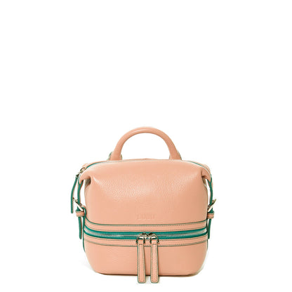 SUSU Pink Leather Backpack Purse for Women Convertible Crossbody Bag
